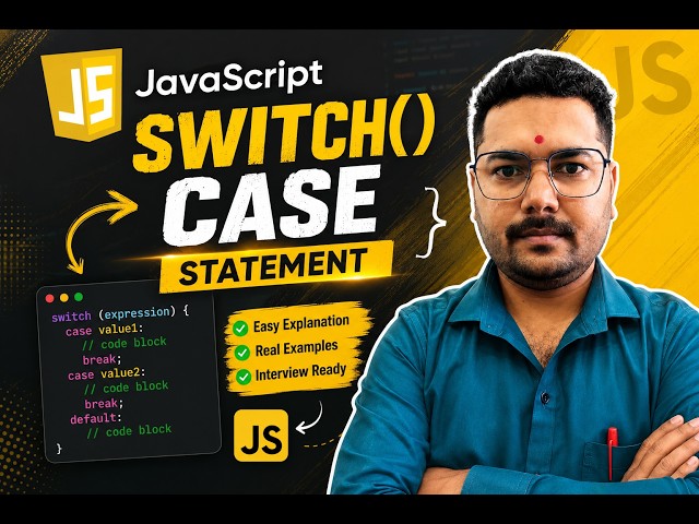 JavaScript Switch Case Statement Lecture 1