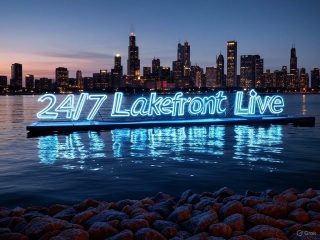 4K Chicago Lakefront 24/7 Live | Playpen, LSD, Traffic, Boats, O'Hare Flight Path, Runners & Skyline