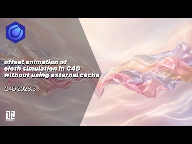 How to offset the animation of a cloth simulation in C4D without using external cache.