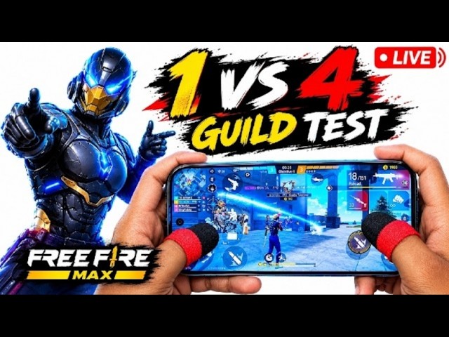 ​1v4 Guild Test With Subscribers 🎯 B4 GUNDA BHAI Live | Tecno Pova 7 Pro Handcam