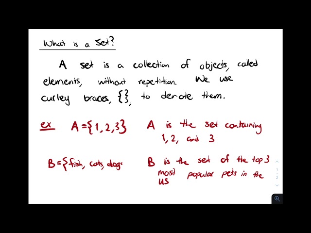 Finite Math: What is a Set?