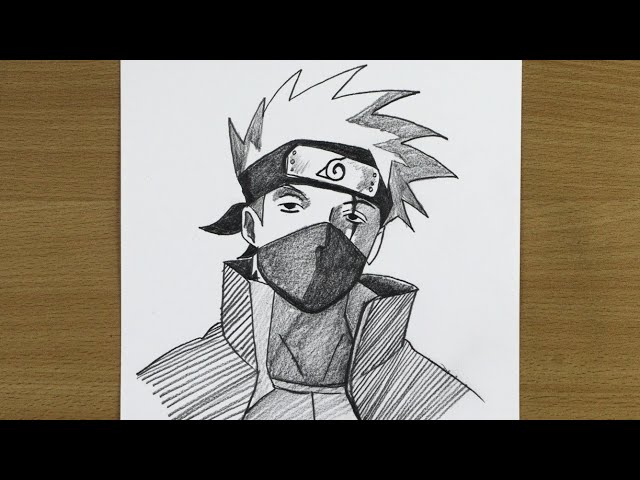 Easy anime drawing tutorial || How to draw Kakashi Hatake step by step 