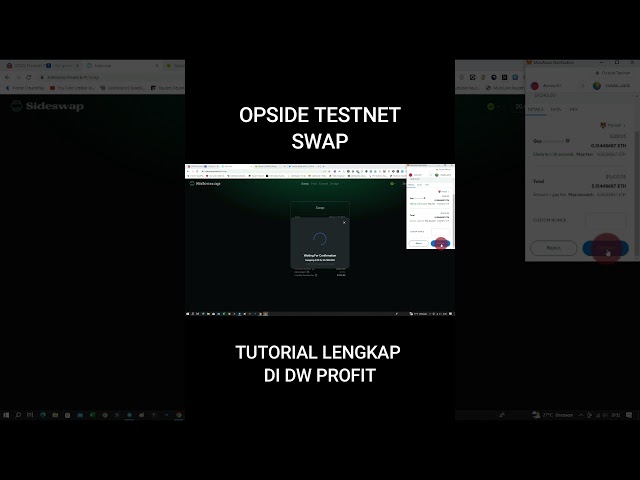 TUTORIAL TESTNET BARU OPSIDE SWAP #shorts