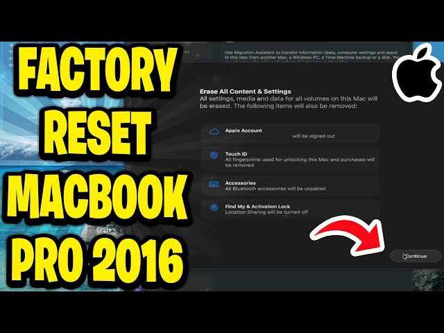 How To Factory Reset Macbook Pro 2016