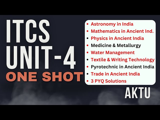 ITCS unit 4 | EITK Aktu | ITCS One Shot Unit-4 Video | Aktu Exam | 3rd Year | ITCS Unit-4 One Shot