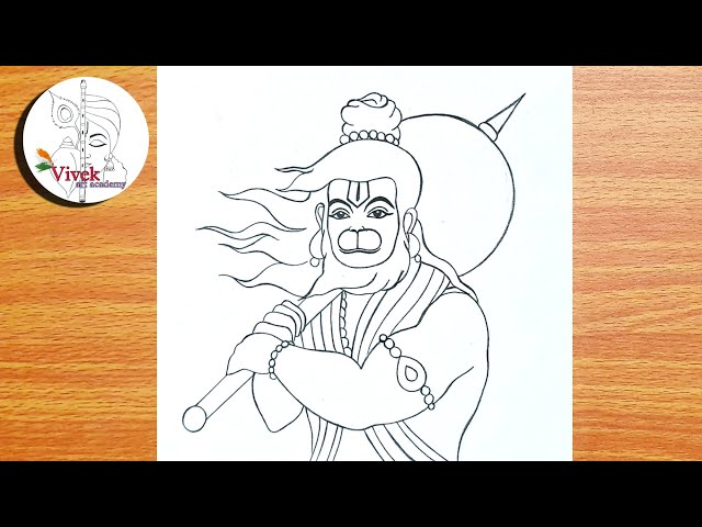 God Hanuman Drawing Tutorial | Pencil Drawing for Beginners | Bajrangbali Drawing