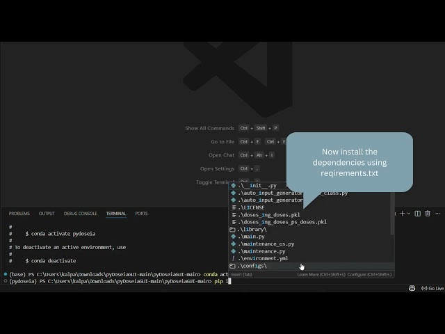 pyDOSEIA: Installation & Setup