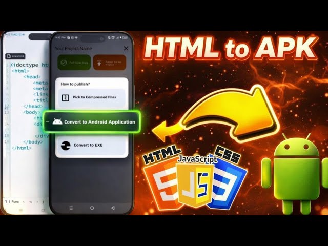 Convert HTML to APK || HTML,Js,Css to Android Application