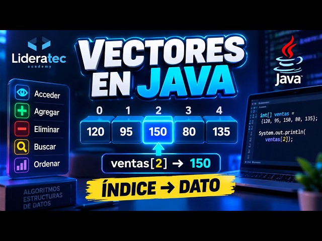 Arreglos Unidimensionales (Vectores) en Java 🚀 | Índices, Buscar, Eliminar y Ordenar Paso a Paso