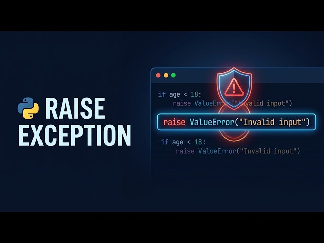 🐍 91 Python Raise Exception Explained | Raise Errors Like a Pro