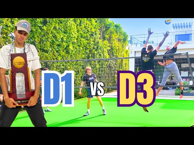 Backyard Volleyball: D1 vs D3 NATIONAL CHAMPIONS
