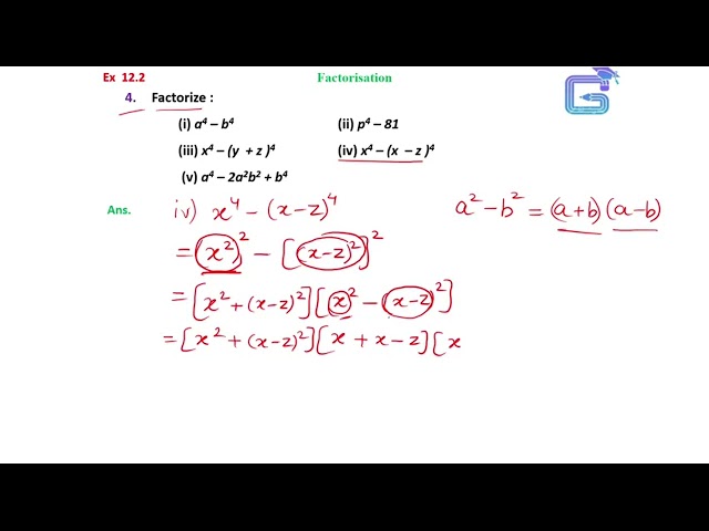 Class-8 L-12 Factorisation Ex-12.2 Q4 (iv) | Ashish Bhatia