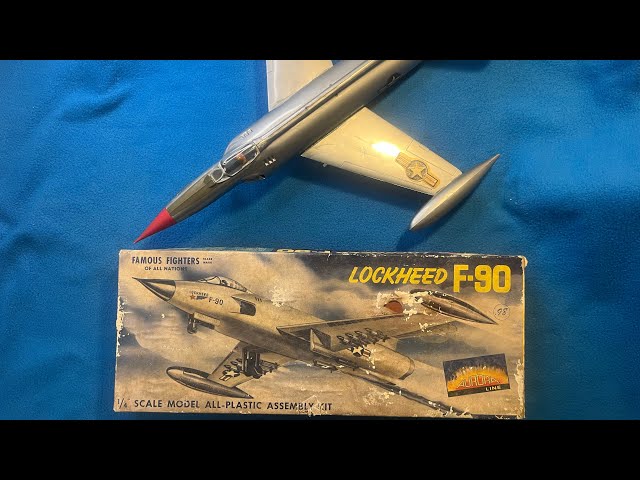 Aurora 1955 Lockheed F-90 Vintage Model Airplane Kit XF-90 Review Unboxing 