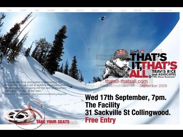 That's It That's All - Travis Rice (HD) / Snowboarding