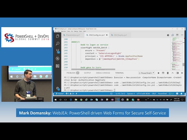 WebJEA: PowerShell driven Web Forms for Secure Self-Service by Mark Domansky