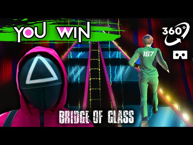 VR SQUID GAME 360 - Glass Stepping Stones in VIRTUAL REALITY ( GLASS BRIDGE SCENE GAME 5 ) #2