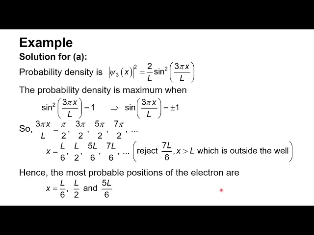 Quantum Physics 2 Example 1
