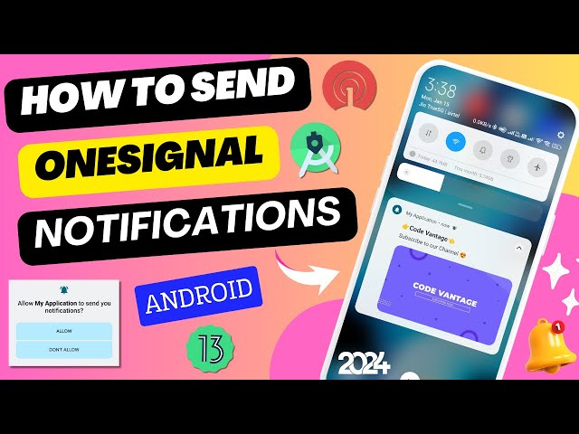 Onesignal Push Notification 2024 Full Setup | Firebase Push Notification |  Onesignal Android 13