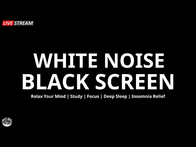 White Noise Black Screen No Ads | Pure White Noise for Sleep, Stress Relief, Meditation and Focus