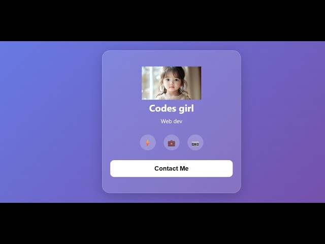 Profile card | HTML and CSS | mini project | daily practice