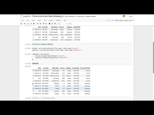 Python And Excel Data Wrangling
