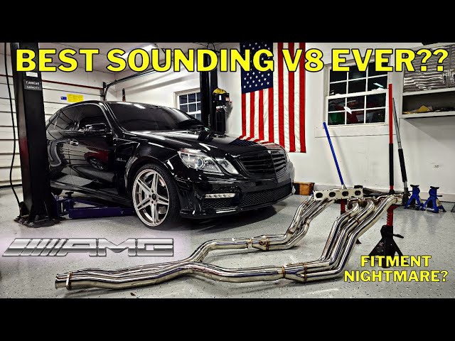 Installing CHEAP Headers On The LEGENDARY M156 In My E63 AMG! SOUNDS INSANE!!