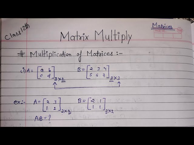 Matrix Multiplication | Class 12 Maths | Matrices Chapter | Video 5 | Step-by-Step Example