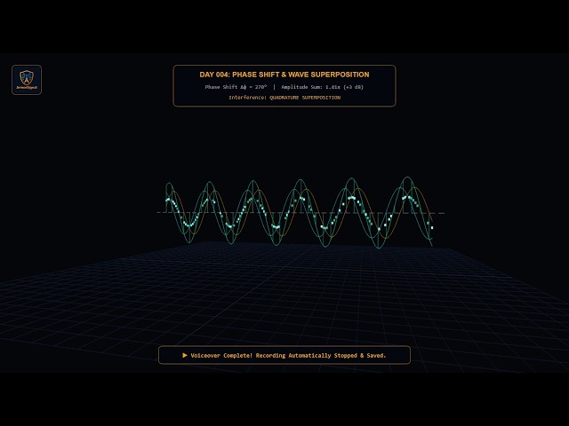 Phase Shift & Wave Interference in 3D: Constructive vs Destructive | Day 004 of 365 Days of RF