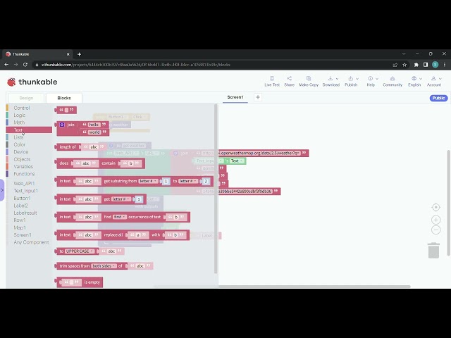 Weather App Code in Thunkable | Complete Coding Tutorial with Live Weather API | iCodejr