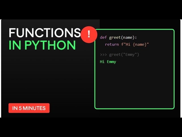 Python Functions FULLY Explained  - Stop Struggling With def