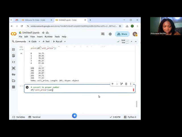 Converting data type to Numbers in Python