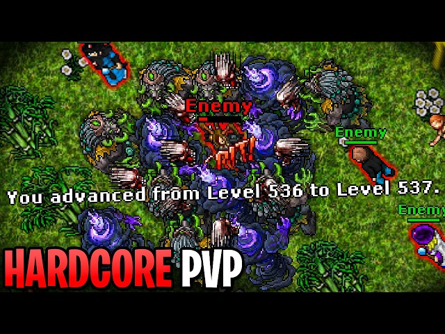 Big Open PvP Battle Against the Hardcore PvP Guild in Tibia