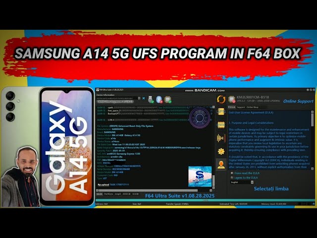 Samsung A14 5G UFS Repair | Samsung A14 5G UFS Program in F64 | Samsung A14 5G Restart Problem fix 