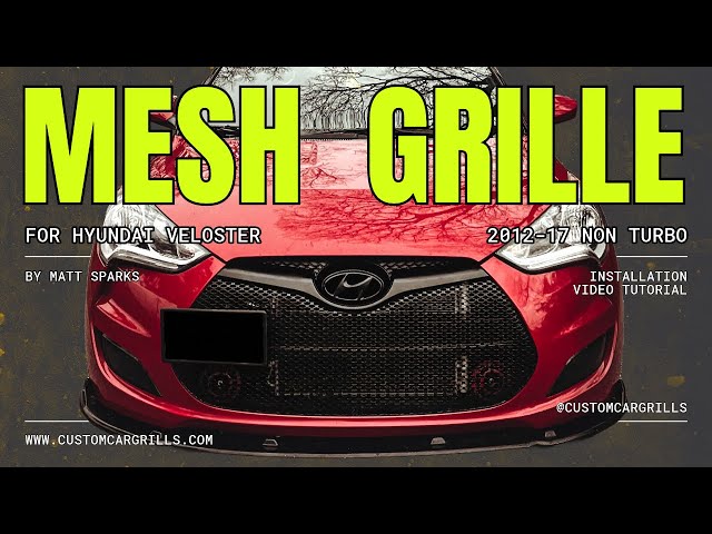 Non-Turbo 1st Gen Hyundai Veloster Mesh Grill Installation How-To by customcargrills.com