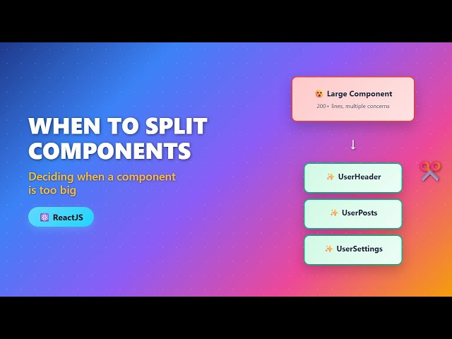 React Components: When and How to Split Them for Better Code