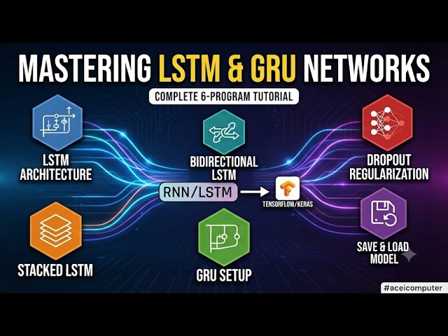 #aceicomputer   Mastering LSTM, GRU & Time-Series Forecasting: Complete 45-Minute Masterclass