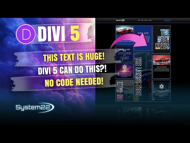 Divi 5: Create HUGE Vertical & Horizontal Text Effects Without Code!