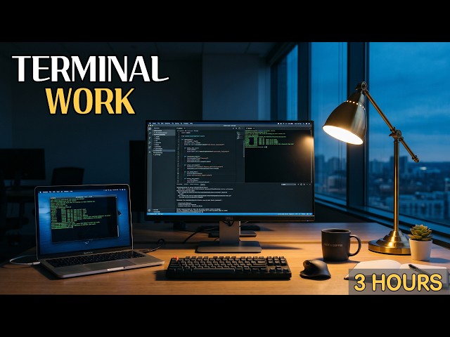Terminal Work Session (3 Hours) | Ambient Coding Focus (No Lyrics)