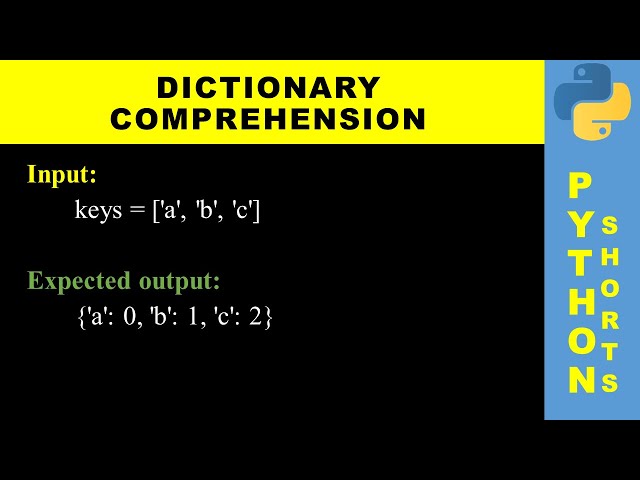 Dictionary comprehension | Python shorts