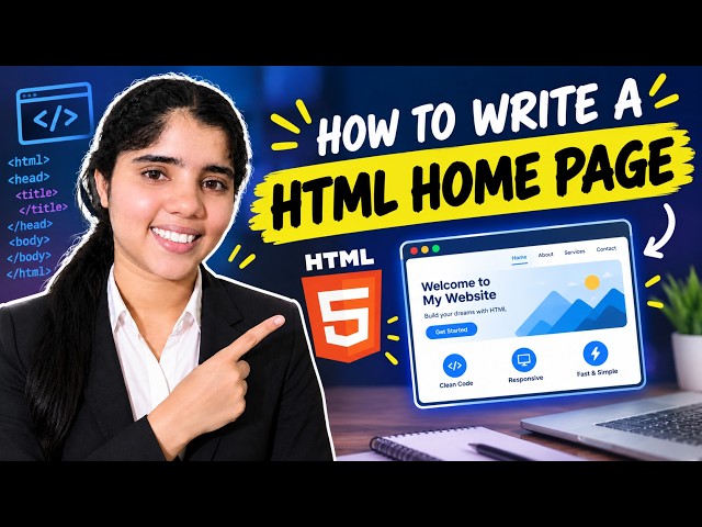 How to Create an HTML Home Page | HTML Tutorial for Beginners | VS Code