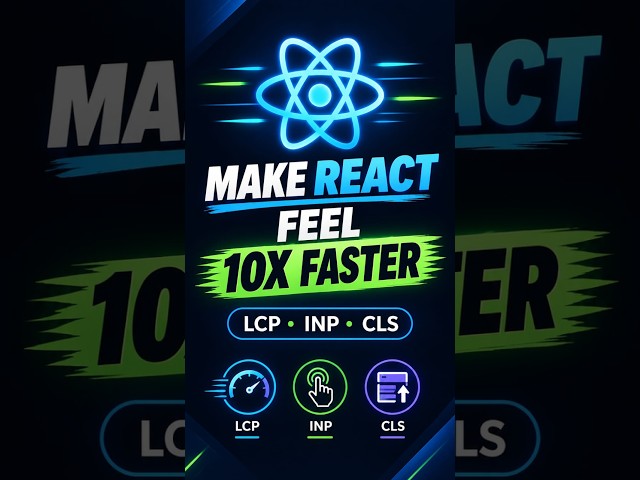 Fix Slow React Apps Fast ⚡ 3 Core Web Vitals Tips #reactjs