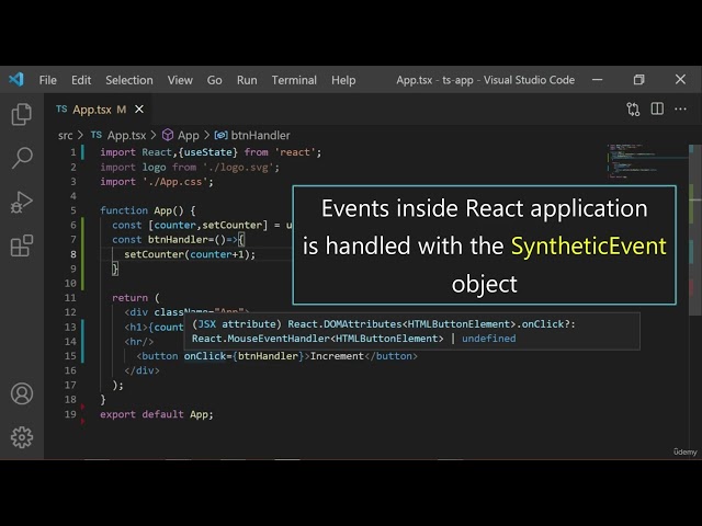 How to Handle onClick Events with TypeScript in React | Complete Guide 🖱️