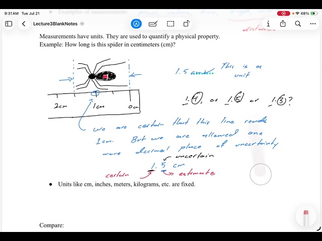 (Lecture 3) Intro to Measurements, Sig figs, Scientific Notation