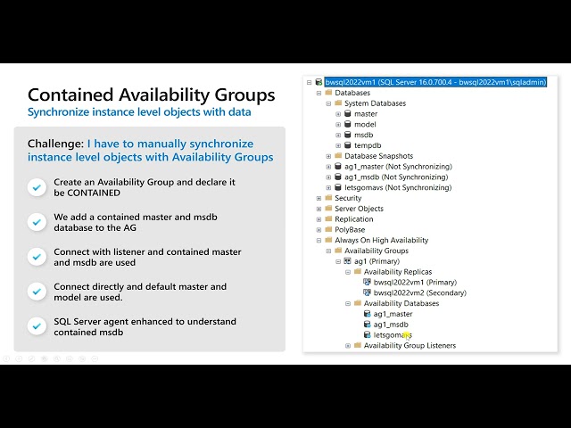 SQL Server 2022 AlwaysOn Improvements