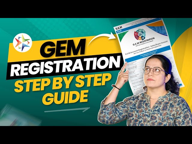 GeM Portal Registration | Step by Step Guide | GeM Portal Seller Registration | GEM Tenders