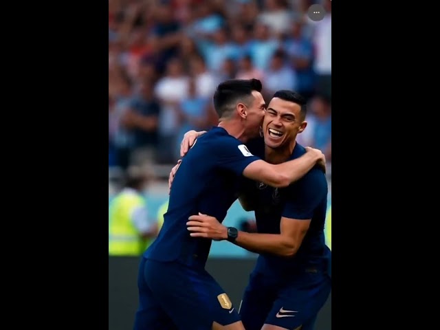 Messi's assist and Ronaldo's thousandth goal !!!! #viral #ai