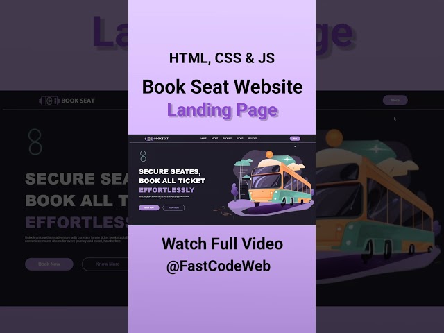 Create Ticket Booking Website Using HTML & CSS | Fast Code