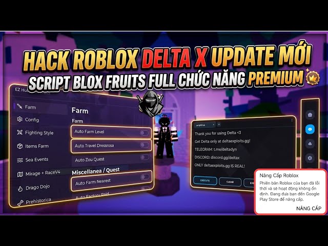 How to Hack Roblox with the Latest Delta X Update + Premium Blox Fruits Script with Full Features!