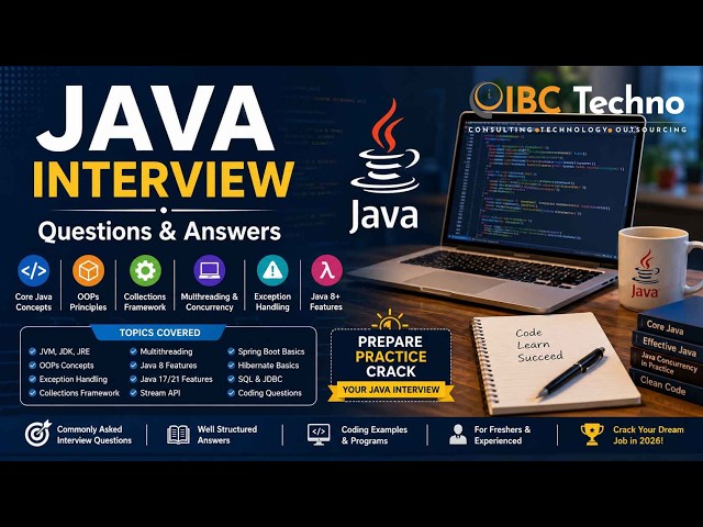 Prepare for your Java interview with the latest Java Interview Questions and Answers (2026 Edition)!