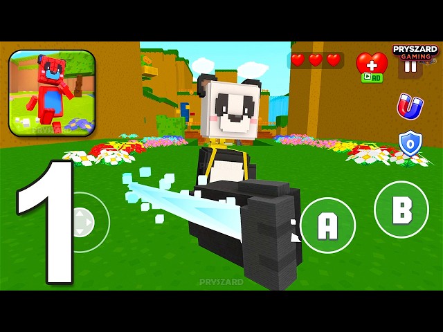 Blocky Quest: 3D Platformer - Gameplay Walkthrough Part 1 - Bear Panda Adventure (iOS, Android)